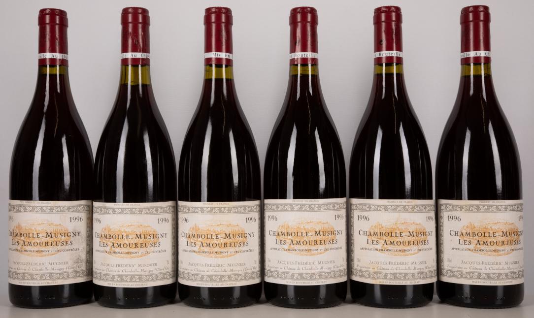 Bottles of Jacques Frederic Mugnier Chambolle-Musigny Premier Cru Les Amoureuses1996