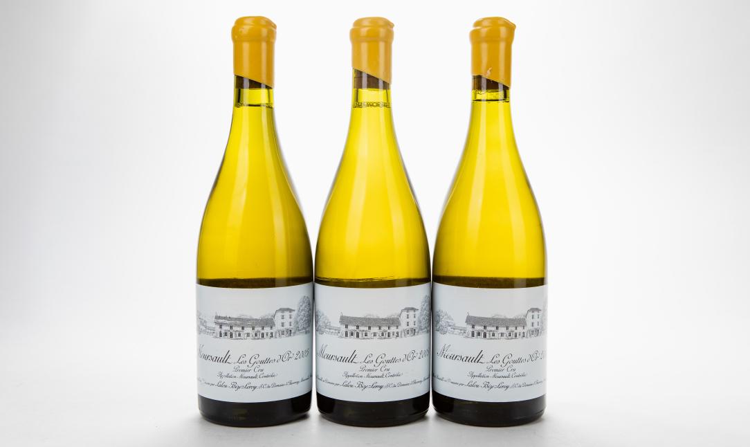 Bottles of Domaine d'Auvenay Meursault Gouttes d'Or 2005 wine