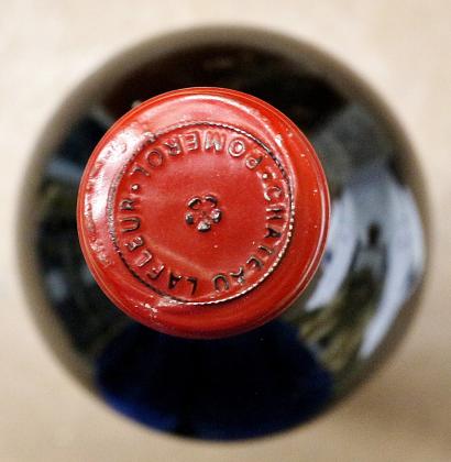 Capsule on a magnum of Lafleur Pomerol 1990 wine