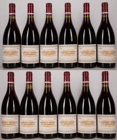 12 bottles of JF Mugnier Chambolle-Musigny Les Amoureuses 1996 wine