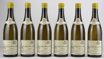 Six bottles of Francois Raveneau Chablis wine