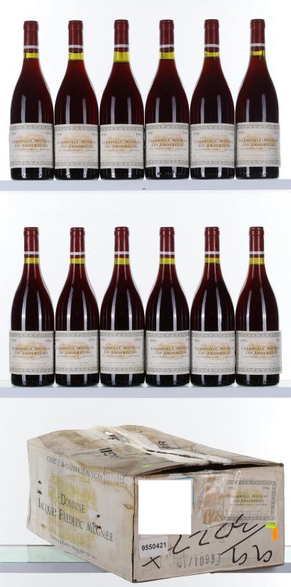 12 bottles of Domaine JF Mugnier Chambolle-Musigny Les Amoureuses 1996 in original case